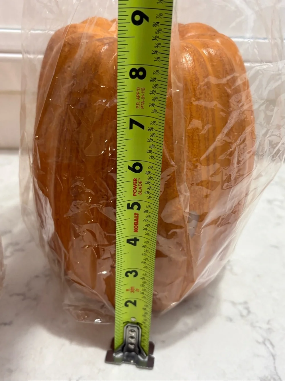 Pottery Barn tall pumpkin candle- never used- B